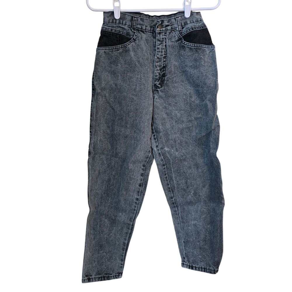 VINTAGE Olivers Jeans Gray &‎ Black accents Size Women's 9 Tapered